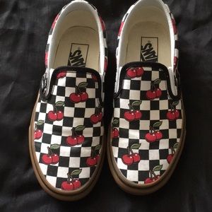 Cherry Checkerboard Vans